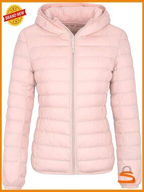 Lightweight Packable Hooded Down Jacket Puffer Coat Travel